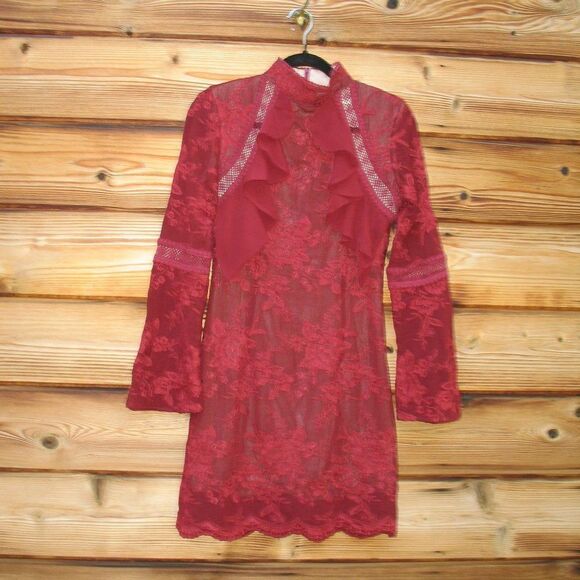 REVOLVE Winona Sorrento Red Lace Dress - Picture 3 of 10